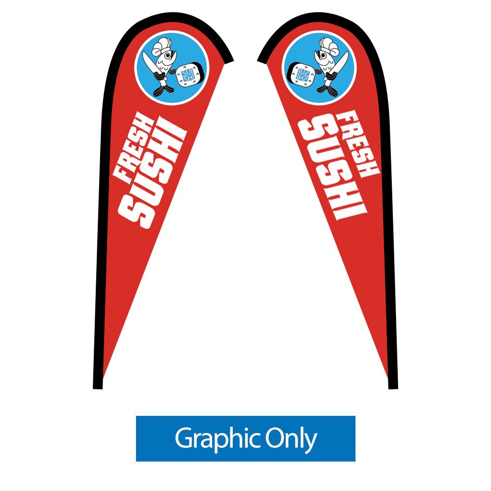 7.5 ft. Small Sunbird Flag — Double Sided Graphic Only / Spike Base